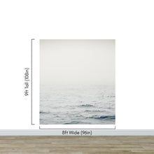 Load image into Gallery viewer, Serene Foggy Ocean Waves Wallpaper Mural. #6859