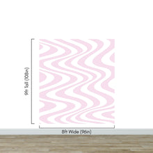 Load image into Gallery viewer, Pink Swirly Lines Abstract Wallpaper Mural. #6635
