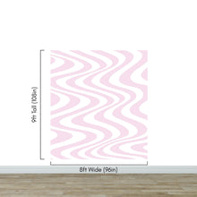Carregar imagem no visualizador da galeria, Pink Swirly Lines Abstract Wallpaper Mural. #6635
