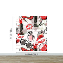 Carregar imagem no visualizador da galeria, Fashion Cosmetic Make-up Peel and Stick Wallpaper | Removable Wall Mural #6214