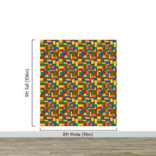 Carregar imagem no visualizador da galeria, Colorful Lego Blocks Pattern Wallaper Mural. #6856