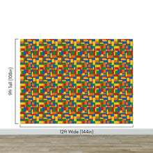 Carregar imagem no visualizador da galeria, Colorful Lego Blocks Pattern Wallaper Mural. #6856