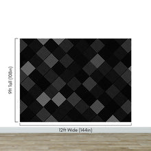 Carregar imagem no visualizador da galeria, Modern Black and White Polka Dot Peel and Stick Wall Mural. #6964
