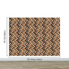 Carregar imagem no visualizador da galeria, Modern Design Wooden Zigzag Panel Wallpaper Mural. #6736