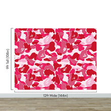 Load image into Gallery viewer, Bape Camo Wallpaper Mural. Pink Camo Streetwear Hype Beast Aesthetics. #6835