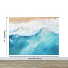 Load image into Gallery viewer, Blue Ocean Wave Wall Mural. #6869