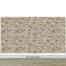 Load image into Gallery viewer, Brick Pattern Wallpaper Mural. Light Tan and Brown Color. #6801