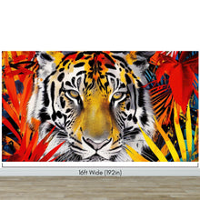 Carregar imagem no visualizador da galeria, Glamour Chic Colorful Jungle Tiger Wall Mural. #6926