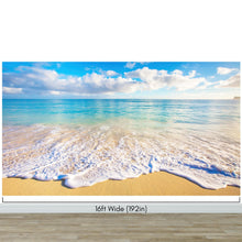 Carregar imagem no visualizador da galeria, Ocean Beach Shore Wallpaper Mural. Tropical Theme Wall Decor. #6770