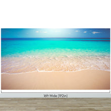 Carregar imagem no visualizador da galeria, Tropical White Sand Paradise Beach Ocean Wave Scenery Wall Mural. #6201