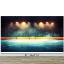 Carregar imagem no visualizador da galeria, Hockey Rink Wallpaper Mural. Sports Theme Decor. #6958
