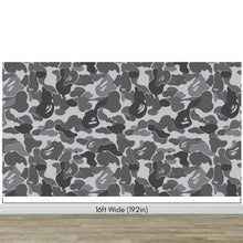 Load image into Gallery viewer, Bape Camo Wallpaper Mural. Grey Camo Streetwear Hype Beast Aesthetics. #6901