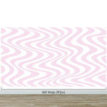 Load image into Gallery viewer, Pink Swirly Lines Abstract Wallpaper Mural. #6635
