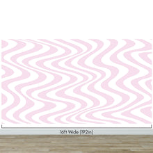 Carregar imagem no visualizador da galeria, Pink Swirly Lines Abstract Wallpaper Mural. #6635