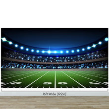 Carregar imagem no visualizador da galeria, Football Stadium Wallpaper Mural. Bright lights over 50 yard line. #6787
