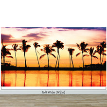 Carregar imagem no visualizador da galeria, Tropical Sunset Palm Tree Paradise Wall Mural. #6236