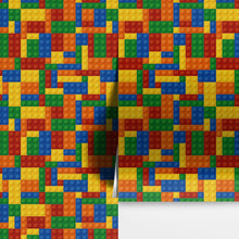 Carregar imagem no visualizador da galeria, Colorful Lego Blocks Pattern Wallaper Mural. #6856
