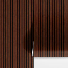 Carregar imagem no visualizador da galeria, Wooden Vertical Panel Wallpaper. Dark Brown Wainscot Hardwood Wall Mural Print. #6734
