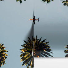 Carregar imagem no visualizador da galeria, Southern California Palm Trees and Airplane Wallpaper Mural. #6283