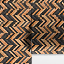 Carregar imagem no visualizador da galeria, Modern Design Wooden Zigzag Panel Wallpaper Mural. #6736