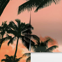 Carregar imagem no visualizador da galeria, Sunset Wallpaper Mural. Palm Trees Tropical Vibe. #6871
