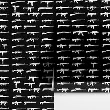 Carregar imagem no visualizador da galeria, Gun Pattern Wall Mural. Urban Camo Wallpaper. #6860