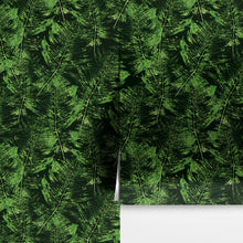Carregar imagem no visualizador da galeria, Green Leaves Pattern Wallpaper Mural. Botanical Wall Mural. #6744