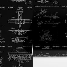 Carregar imagem no visualizador da galeria, Aviation Wallpaper Mural. Featuring Military Jet and Airplane Patent Designs. #6732