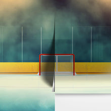 Carregar imagem no visualizador da galeria, Hockey Rink Wallpaper Mural. Sports Theme Decor. #6958