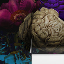 Carregar imagem no visualizador da galeria, Melancholy Flower Wall Mural. Black background. #6130