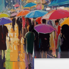 Carregar imagem no visualizador da galeria, Raining Cityscape Wallpaper Mural - Abstract Color Mural. #6762