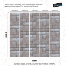 Carregar imagem no visualizador da galeria, Modern Urban Wallpaper Decor. Metal Steel 3D Wall Mural. #6740