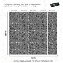 Carregar imagem no visualizador da galeria, Abstract Maze Black and White Wallpaper Mural. #6739