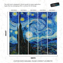 Carregar imagem no visualizador da galeria, Vincent Van Gogh's The Starry Night Painting Wallpaper Mural. #6742