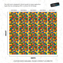 Carregar imagem no visualizador da galeria, Colorful Lego Blocks Pattern Wallaper Mural. #6856