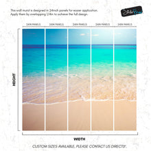 Carregar imagem no visualizador da galeria, Tropical White Sand Paradise Beach Ocean Wave Scenery Wall Mural. #6201