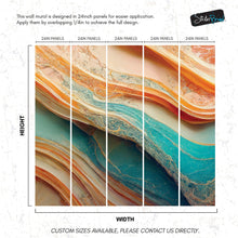 Load image into Gallery viewer, Colorful Marble Slate Wallpaper Mural. #6737
