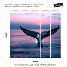 Load image into Gallery viewer, Whale Tail Wall Mural. Ocean Wallpaper. #6688
