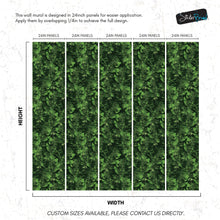 Carregar imagem no visualizador da galeria, Green Leaves Pattern Wallpaper Mural. Botanical Wall Mural. #6744