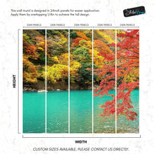 Carregar imagem no visualizador da galeria, Colorful Teal Water Lake View Landscape Wallpaper Mural. #6745