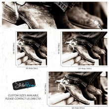 Carregar imagem no visualizador da galeria, Vintage Western Theme Wallpaper. Rustic Cowboy Sepia Wall Mural. #6748