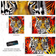 Carregar imagem no visualizador da galeria, Glamour Chic Colorful Jungle Tiger Wall Mural. #6926