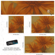 Load image into Gallery viewer, Vintage Pastel Floral Wallpaper – Yellow and Orange Botanical Flower Painting Wall Mural. #6855