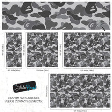 Load image into Gallery viewer, Bape Camo Wallpaper Mural. Grey Camo Streetwear Hype Beast Aesthetics. #6901