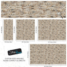 Load image into Gallery viewer, Brick Pattern Wallpaper Mural. Light Tan and Brown Color. #6801