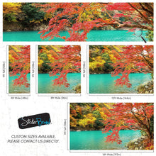 Carregar imagem no visualizador da galeria, Colorful Teal Water Lake View Landscape Wallpaper Mural. #6745
