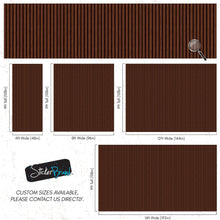 Carregar imagem no visualizador da galeria, Wooden Vertical Panel Wallpaper. Dark Brown Wainscot Hardwood Wall Mural Print. #6734