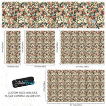 Load image into Gallery viewer, Botanical Flower Garden With Pastel Color Red, Green, Beige Background Wall Mural. #6771