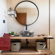 Carregar imagem no visualizador da galeria, Calacatta Viola Marble Wall-Mount Square Fluted Bathroom Sink (W)16" (L)16" (H)6"