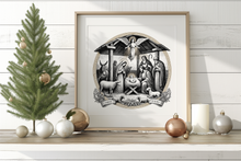 Cargar imagen en el visor de la galería, Christ is Born - Mesh Stencil 12x12